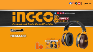 INGCO INDUSTRIAL EARMUFF | SNR: 33DB & NNR: 26DB | HEM3328