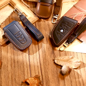 เคสกุญแจหนังแท้  BMW  ใช้สำหรับ BMW  X 1x3 X 4x5 X 6  Series 218 ทนทาน ลดรอย ขีดข่วน ยึดหยุ่น  วัสดุหนังวัวแท้