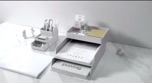 Premium File Document Letter Paper Tray Sorter Collection File Desk Organizer Rack Stackable Document Tray Holder