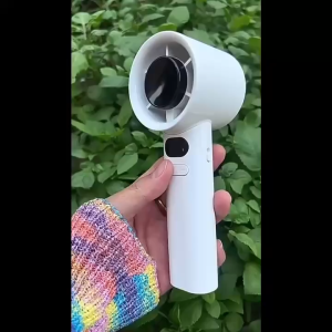 USB Rechargeable Portable Handheld Turbo Fan 120 Wind Speeds Mini Bladeless Handheld Fan Digital LED Display Desk Fan