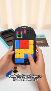 500 Levels Sliding Puzzle Game Console Brain Teaser Fidget Toy ADHD Stress Relief Portable Handheld Gift for Kids Adults