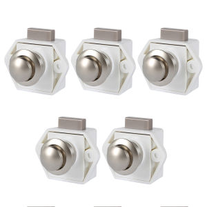 5/10pcs 26mm Push Locks Camper Car Push Button Latch Locks Cabinet Lock RV Caravan Drawer Lock Furniture Hardware Door Locks
