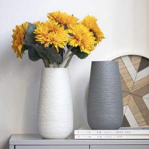 Accessible Luxury High-End Large Vase Ornaments Sunflower Living Room Ceramics Vase Nordic Silent Style Dining Table Fancy