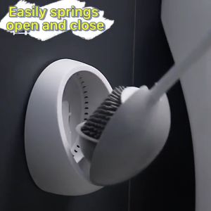 ECOCO แปรงขัดห้องน้ำ แปรงล้างสุขภัณฑ์ แบบติดผนัง แบบหัวกลม ที่ขัดห้องน้ำ ไม้ขัดส้วม ฐานเก็บระบายน้ำ