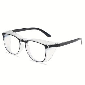 Fashionable Pink Transparent Box Womens Glasses Full Frame Design Transparent Lenses Daily Casual Style