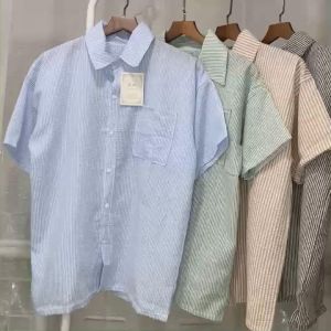 Áo sơ mi Hàn Quốc dáng rộng kẻ sọc nhiều màu Ulzzang