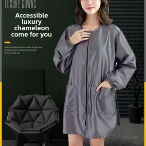Factory Barber Work Clothes for Men and Women Fashion Coverall Hair Salon Shop Hair Dyeing Apron Hairdressers Work Clothes