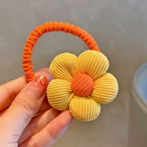 1PC New Sweet Fill Cotton Flowers Girls Kids Elastic Hair Bands Children Hair Ties Princess Cute Hair Accessories Baby Headwear