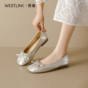 Feminine Bow-Style Single Shoes