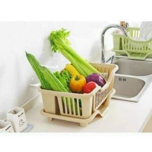 Rổ Úp Bát - Khay Kệ Đựng Chén Bát Dĩa Đũa Muỗng Có Khay Hứng Nước Tiện Lợi