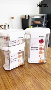 Hộp thực phẩm khô 500-1000-1600ml DUY TÂN nhựa PP PET bảo quản thực phẩm khô chồng xếp tiện lợi