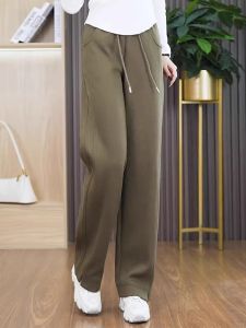 Slim Wide Leg Pants Womens High Waist Loose Straight Casual Sweatpants Spring Autumn New Style plus Size Slimming Effect