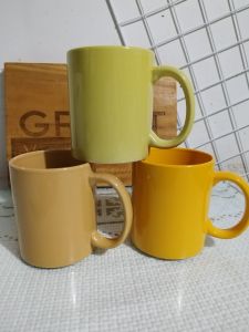 3pcs. Assorted Yellow Coffee Mugs 13oz Microwavable