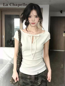 La Chapelle | Lace-up Hollow-out Slim Fit Design T-Shirt