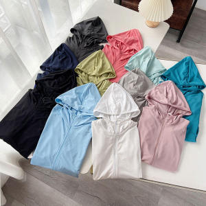 เสื้อผ้ากันแดดป้องกันรังสียูวีขนาดใหญ่ ผู้หญิง ฤดูร้อน รูปแบบใหม่ มีฮู้ด น้ําแข็งบาง ผ้าไหม ระบายอากาศได้ดี ครีมกันแดดแขนยาว เสื้อโค้ท