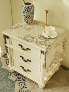 Elegant European Style Bedside Table Cover Cloth High End Dustproof Pad American Luxury Design New 2025 Model Versatile Towel