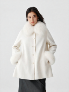 Koradior | Glamorous Dual-faced Woolen Collar-removable Overcoat