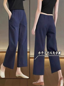 High Waist Straight Leg Pants Womens Autumn New Style Slimming Casual Trousers for Short Women 145 Inches And above