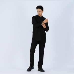 Gizmo Baju Koko Kurta Muslim Premium Lengan Panjang Hijau Army