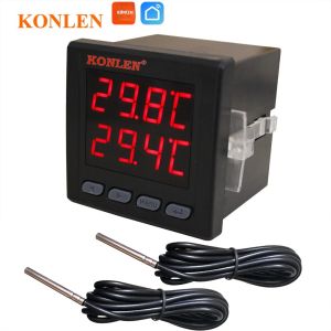 Bộ Điều Khiển Cảm Biến Nhiệt Độ Kép Smartlife WIFI Tuya Nhiệt Kế Điều Chỉnh Nhiệt Độ Với 2 Đầu Dò Ngoài Cho Máy Nước Nóng Máy Làm Lạnh - WiFi 2.4G