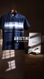 Áo polo ngắn tay ARISTINO phom slim fit ôm nhẹ họa tiết kẻ nam tính khỏe khoắn - APS138S3EC