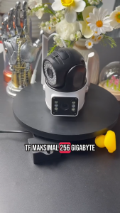 Kamera Yoosee Lensa Ganda IP66 Full HD Rotasi 360° 90° Atas/Bawah Penglihatan Malam Berwarna 8MP Kamera CCTV Nirkabel dengan Inframerah Tampilan Simultan 2 Kamera Tahan Air Tahan Sinar Matahari