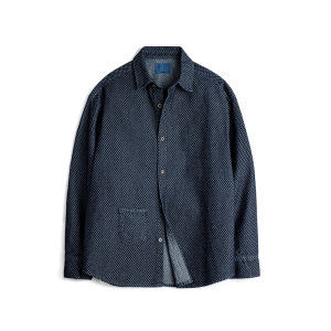 MADEN | Vintage Checker Pattern Denim Shirt