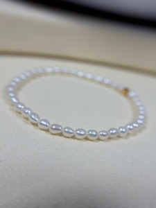 Carmel Jewelry Fresh Water Pearl Bracelet Rice Shape Circle Style Highlight Accompanying Color Gift