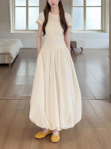 SUSIEYUAN | French Elegant Unique Pretty White Dress Long