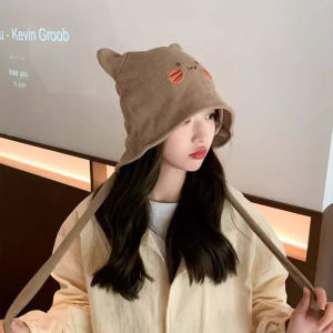 Postpartum Knitted Woolen Cap Womens Winter New Style Spring Autumn Cute Face Slimming Head Cover Knit Hat Sweet Lovely Style