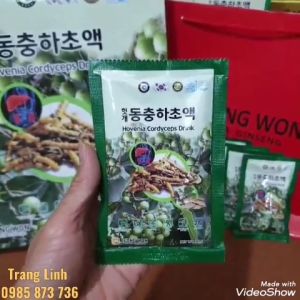 Nước bổ gan đông trùng hạ thảo Jeong Won thượng hạng hộp 30 gói - Tăng đề kháng giải độc gan thanh lọc cơ thể tranglinhkorea