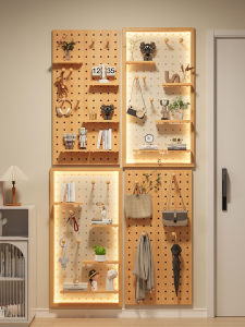 Customized Acrylic Wire-Wrap Board Wall Shelf Hallway Hanging Plate Decorative Partition Shelf Storage Rack Display Stand