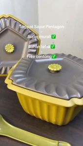 BASI/ TEMPAT SAYUR PLASTIK PENTAGON ISI 6PCS