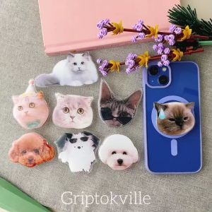 Griptok Acrylic แมวเหงื่อตก PopSocket การ์ตูนติดหลังมือถือ ที่ติดโทรศัพท์ กริ๊บต็อก