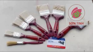 Cọ Quét Thanh Bình Sơn Dầu và Sơn Nước Cán nhựa Nâu Lông Tổng Hợp
