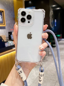 เคสโทรศัพท์ซิลิโคนโปร่งใสระดับไฮเอนด์สำหรับ Apple iPhone 17 พร้อมกระเป๋าสะพายข้างแบบสะพายข้าง ป้องกันการตกหล่นแบบเรียบง่ายและมีเอกลักษณ์เฉพาะตัว