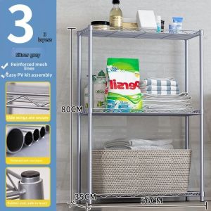 Multilayer Bathroom Storage Shelf No Drilling