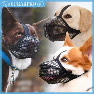 Pet Dog Muzzles Adjustable Breathable Dog Mouth Cover Anti Bark Bite Mesh Dogs Mouth Muzzle Mask For Dogs