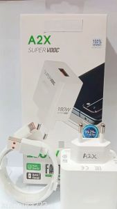 Charger Op A2X 180W Super Vooc Fast Charger Batok + Cable Support Fast Charger