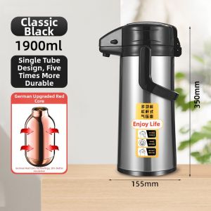 LETENG | Press-type Thermal Flask Glass Liner