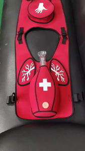 Rompi pelatihan Heimlich Anti Choking Merah Bahan Kain Untuk Pengajaran Medis Rompi Trainer Pertolongan Pertama