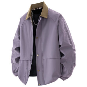 Yingbao | Áo Khoác Harrington Phong Cách Retro Dành Cho Nam và Nữ Form Rộng Cổ Bẻ