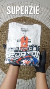 Kaos anak laki laki distro karakter kendaraan motor 2 motogp warna putih bahan adem sablon plastisol