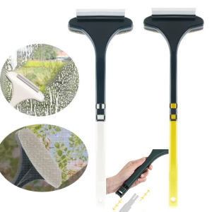 Multifunctional Anti-mosquito Screen Brush Dry Wet 2 in 1 Dual Purpose Window Cleaning Brush Long Hand Handheld Mesh Cleaner