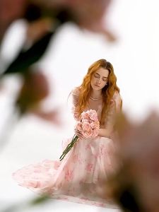 Đầm Thiết Kế In Hoa Bèo Ngắn Tay – VH116