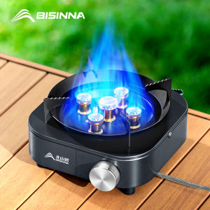 เตาแก๊สปิกนิก BISINNA 6800W กำลังสูง พกพาสะดวก แบบแยกส่วน สำหรับการเดินทางกลางแจ้ง ปิกนิก เดินป่า ท่องเที่ยว