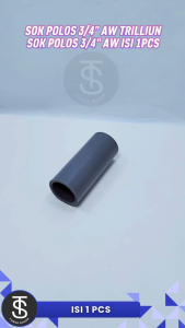 Socket AW 3/4" Trilliun / Sok Sabungan Pipa PVC 3/4" AW / Fitting Socket Polos Lurus Pipa PVC 3/4 inch AW Trilliun