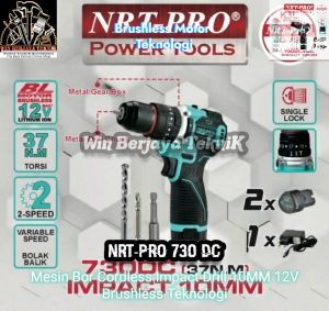 NRT-PRO DC 730 Mesin Bor Cordless 12V Beton Tembok Brushless