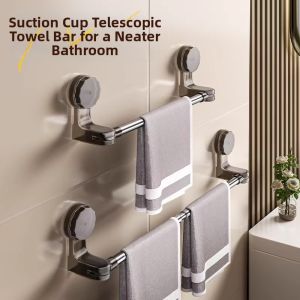 Suction Pad No-drill Adjustable Towel Rack