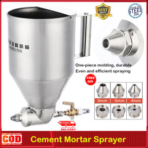 Stucco Spray G-un Cement Mortar Sprayer Hopper Jet Paint Wall Concrete Tools